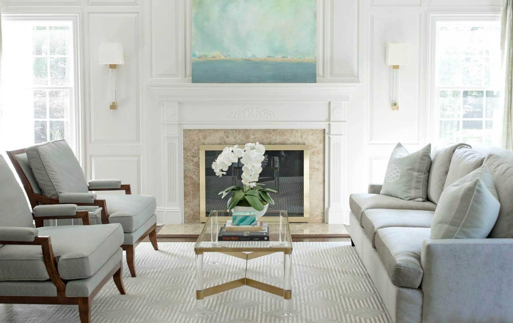 living room interior design Ridgefield, Connecticut