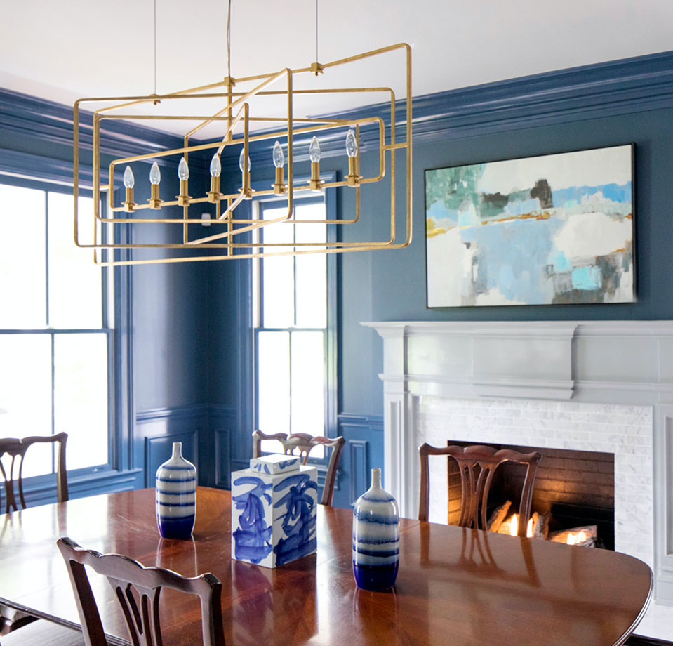 custom-design dining room interior design Ridgefield, Connecticut
